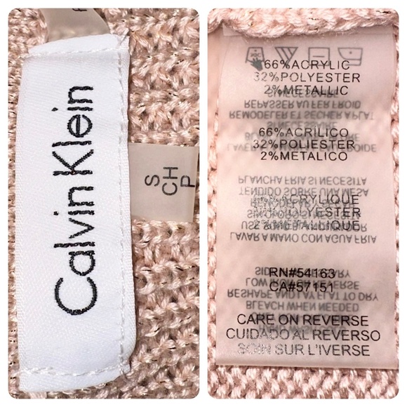 Calvin Klein Women's Pink Cowl Neck Sweater, Size Small - Picture 6 of 6